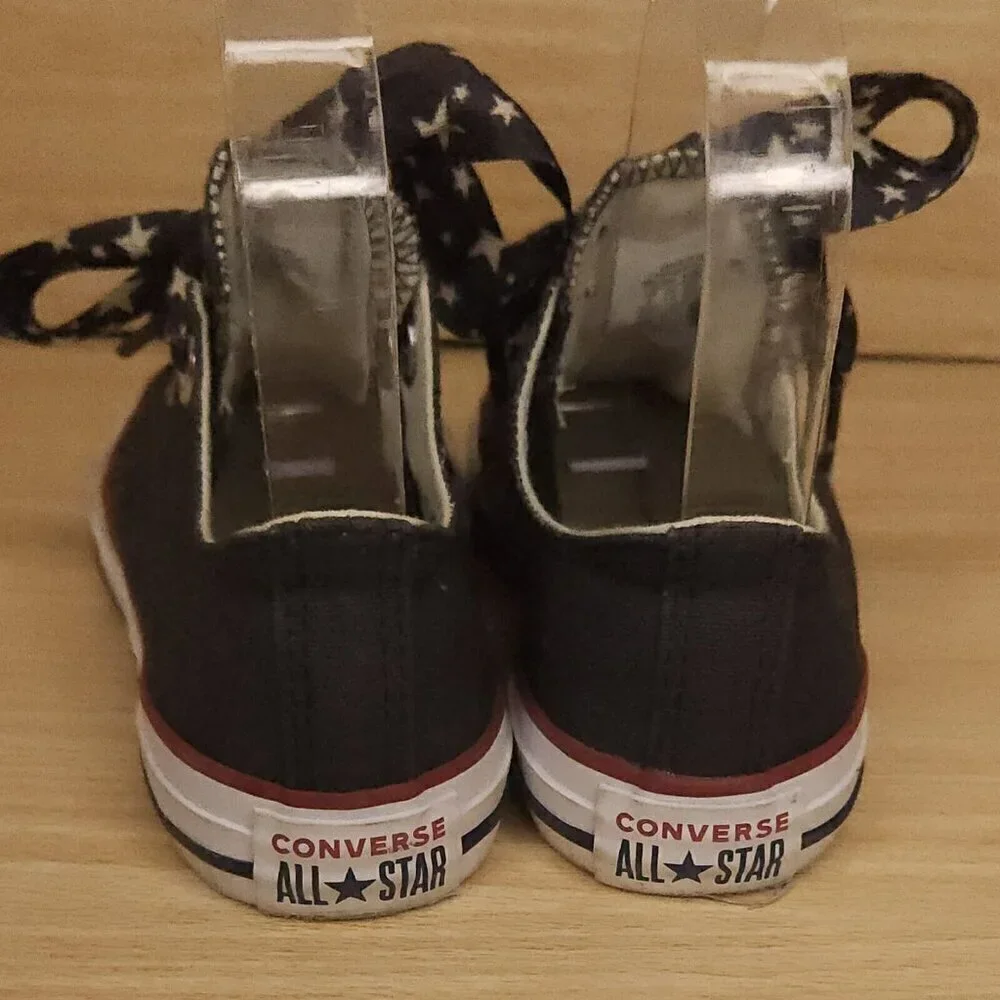Converse Chuck Taylor Girl's Charcoal Grey Sneaker Ribbon Laces 2